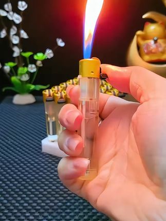 七夕主图热卖创意个性可充气透明厚砂轮明火打火机送礼男友#七夕礼物 #创意打火机 #充气打火机 #送男友礼物 #透明打火机