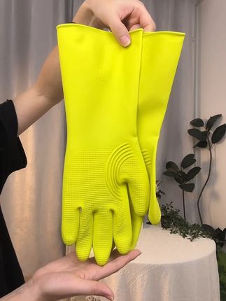 家之物语洗碗挂钩手套防水防油厨房家务洗衣服加长加厚橡胶手套#手套 #种草好物 #厨房好物 #防油污