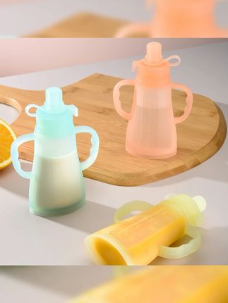 婴儿果泥吸吸袋喝米糊辅食袋挤压式宝宝多功能硅胶母乳保鲜饮水壶#辅食工具 #饮水杯 #吸吸袋 #辅食袋