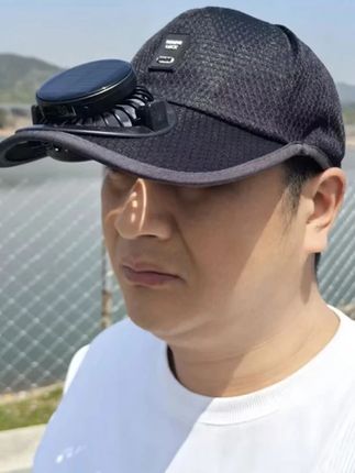 #户外 #太阳能风扇帽