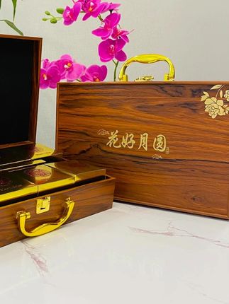 高档木质中式中秋月饼礼盒 高端定制钢琴烤漆手工月饼 #月饼礼盒 #中秋月饼 #手工月饼 #月饼 #高端月饼