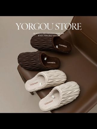 远港艾草棉拖鞋美拉德褶皱女冬天室内家居防水保暖居家加绒皮拖男#艾草棉拖鞋 #冬季拖鞋 #防水保暖拖鞋 #情侣拖鞋 #家居拖鞋