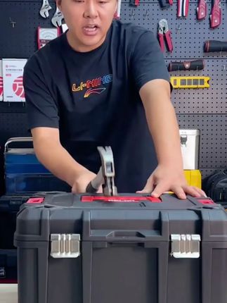 德力西黑武士加厚工具收纳箱家用双层手提式超大工业级多功能车载 #大容量工具箱 #五金工具箱 #工具箱推荐 #德力西工具箱
