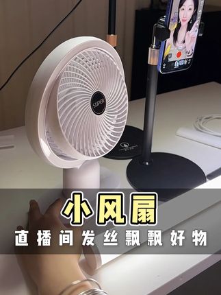 夏季直播一定不能缺少的补光灯#补光灯 #发丝飘飘 #小风扇