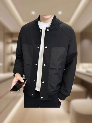 高级感港风夹克男士外套2025春秋季新款休闲棒球服男帅气上衣 #男士外套 #夹克 #休闲 #男装 #百搭