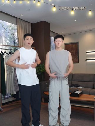 Tender Jinger【男士】夏季透气圆领宽松液氨棉无袖 #TenderJinge #夏季新款 #男生穿搭 #品质男装 #男士背心