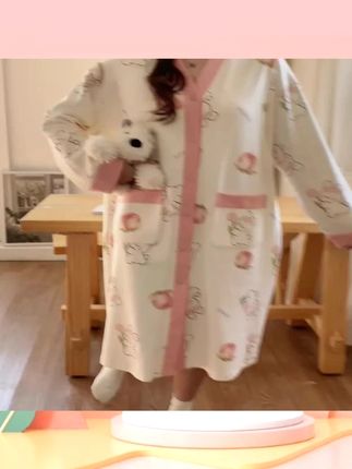 带胸垫春夏季薄款产后喂奶哺乳睡裙月子服孕妇中长款连衣裙托腹裤dxl-004 #薄款 #月子服 #连衣裙 #哺乳睡裙 #时尚
