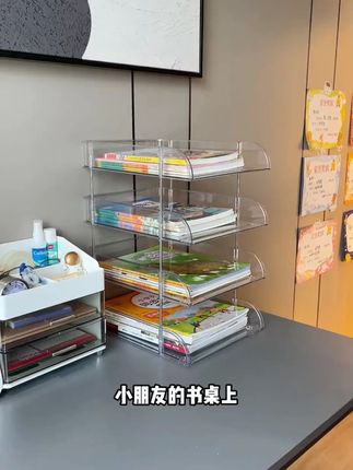 书架多层放书置物架书桌办公室桌面书本置物架办公桌工位文件收纳#多层书架 #书桌收纳架 #办公室置物架 #文件收纳 #桌面收纳