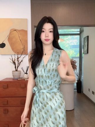 显瘦感十足 夏日显白气质连衣裙#连衣裙穿搭 #显白显瘦穿搭 #连衣裙穿搭 #氛围感穿搭