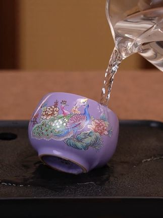 紫汝变色孔雀主人杯 #茶器之美 #茶具好物推荐 #主人杯