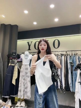 YOYO自制【U领背心】#夏季新款 #谁穿谁好看 #高品质