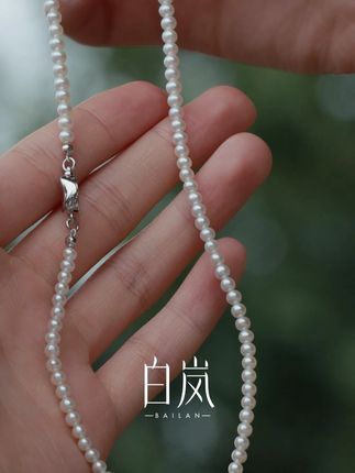 baby珠项链|短款设计刚好落在锁骨上方,不压颈线,就连颈间线条偏细的人戴,也不会显得空荡。#白岚 #白岚baby珠项链 #白岚项链 #白岚饰品旗舰店 #时髦精城市漫游计划 XL2816-WC2510