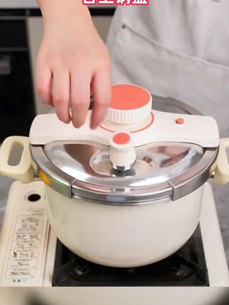 苏泊尔高压锅5L升旋钮燃气电磁炉防爆家用不锈钢双耳压力锅.m
