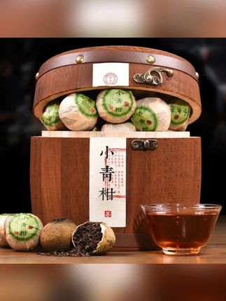 正宗新会小青柑普洱茶陈皮宫廷柑普茶普洱熟茶250g500g木桶礼盒装#小青柑 #小青柑普洱茶 #柑普茶 #宫廷柑普茶 #普洱熟茶