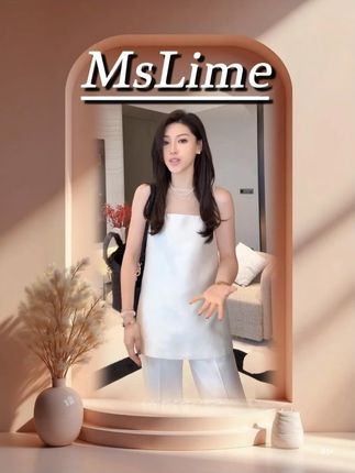 王嬛嬛MsLime25年夏款【缎影】100%桑蚕丝双色无袖背心#高级感穿搭 #气质穿搭 #谁穿谁好看 #秋冬上新 #ootd穿搭
