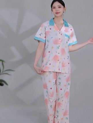 慵懒又舒服,这才是夏天该有的睡衣啊! 软糯糯的纯棉#面料柔软舒适 #好物推荐 #睡衣家居服