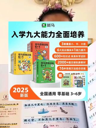 斑马思维训练6+1 幼儿园思维训练3-8岁2025秋季新版斑