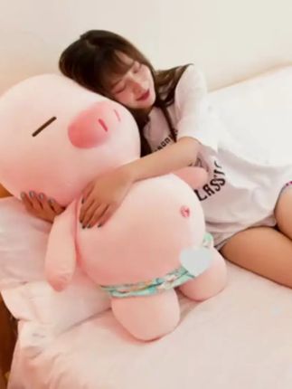 可爱软体沙滩猪玩偶毛绒玩具公仔搞怪猪猪抱枕送女生闺蜜生日礼物#玩偶 #女孩都喜欢这样的娃娃吧 #礼物 #毛绒公仔 #毛绒玩具