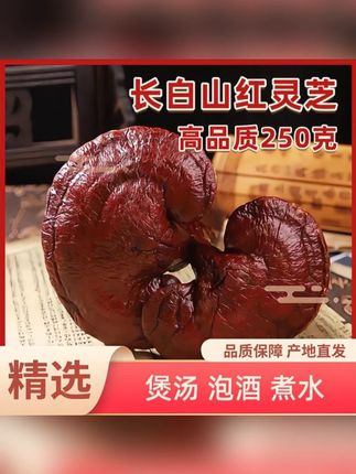 长白山泡酒赤灵芝250克装有根红灵芝整朵免洗泡酒煲汤煮水 #赤灵芝 #喝出好气色 #滋补养生 #养生 #养生茶 @DOU+小助手