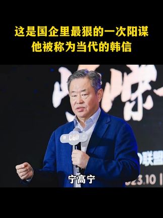 这是国企里最狠的一次阳谋,从万亿华润被调去亏损泥潭,而他也被称为当代的韩信!#宁高宁 #商业思维 #企业管理 #财富