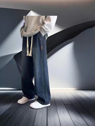 阔腿牛仔裤#休闲穿搭 质量杠杠的好 #面料柔软舒适 好裤推荐 #简约大气