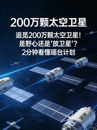 瑶台计划,200万颗太空卫星 追觅200万颗太空卫星!是野心还是“放卫星”?2分钟看懂瑶台计划