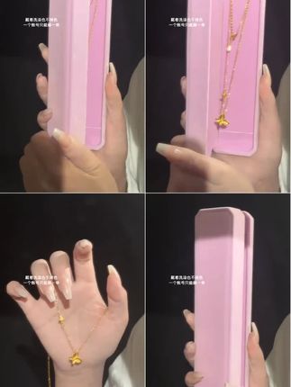 这款金色蝴蝶钛钢项链 轻盈又精致 锁骨间的小福蝶悄悄诉说你的独特气质 小众设计轻松出彩