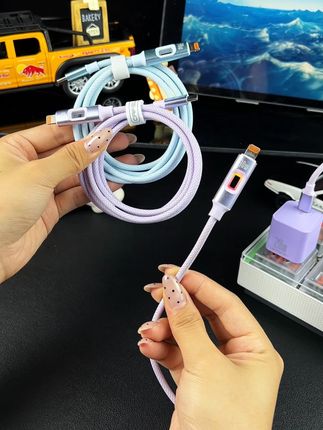 兄弟们这数据线真材实料,镂空编织设计,科技感满满 #数据线 #苹果充电线