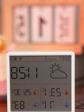 如果天气总是阴晴不定 一个小方块就可以解决出行 联网自动显示室内外温湿度#家用温度湿度计 #全屋智能 #温湿度计 #杜克工具