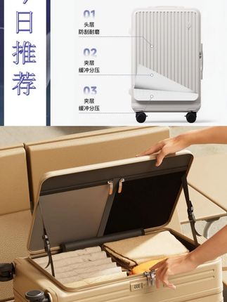 你见过这种开盖像翻书一样的行李箱吗?3066 #出差旅行必备 #行李箱 #拉杆箱 #旅行拉杆箱