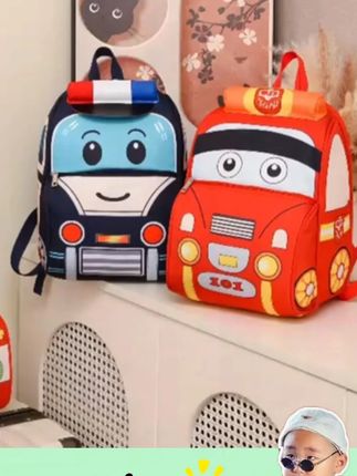 #书包 儿童书包消防警车双肩包男童女童入园轻便减负开学春游小学生书包#儿童书包 #儿童背包 #双肩包 #小学生书包