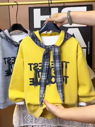 儿童卫衣2025秋季新款休闲卫衣中大童男童百搭潮流宽松学院风 #儿童卫衣 #男童卫衣 #早秋新款 #高品质童装 #谁穿谁好看