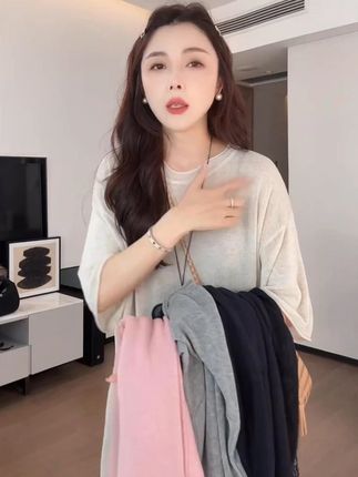 熙贝薇9【氧气亚麻大t】莱赛尔亚麻慵懒风纯色百搭短袖T恤 #谁穿谁好看#显瘦遮肉#穿出高级感#显瘦穿搭