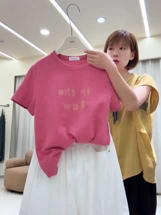 百搭卡通棉T显瘦短袖T恤女 #显瘦显高显气质 #大码短袖 #大码女装120斤到220斤 #穿出高级感 #谁穿谁好看系列
