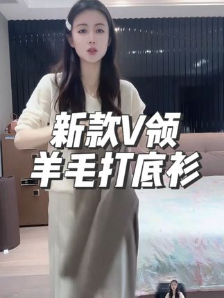新款V领羊毛打底衫#羊毛衫 #舒服又百搭 #打底衫 #内搭 #小小101