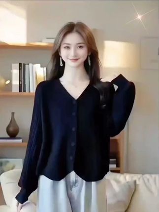 大码软糯V领长袖针织开衫女春秋新款胖MM宽松显瘦百搭洋气毛上 大码软糯V领长袖针织开衫女春秋新款胖MM宽松显瘦百搭洋气毛上 大码软糯V领长袖针织开衫女春秋新款胖MM宽松显瘦百搭洋气毛上衣