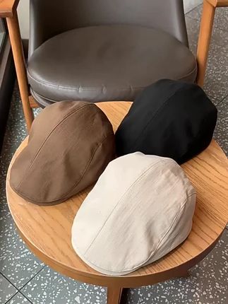 艺术家黑色前进帽画家帽男土酷女贝雷帽后现代蹦迪帽子鸭舌帽#时尚帽子 #艺术家帽 #贝雷帽 #鸭舌帽 #男女通用帽