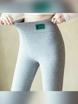 春秋棉质高腰收腹打底裤女,弹力加肥大码200斤薄款修身外穿九分裤 #保暖裤 #秋裤 #秋冬新款 #高腰打底裤 #大码打底裤