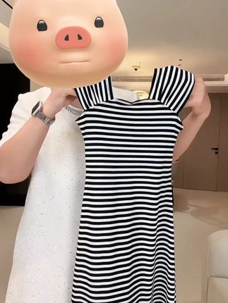 这款女童条纹短袖连衣裙,穿上太漂亮了吧~~家有女宝的千万不要错过~ #夏季穿搭 #条纹连衣裙 #怎么穿好看 #夏季穿搭 #高品质