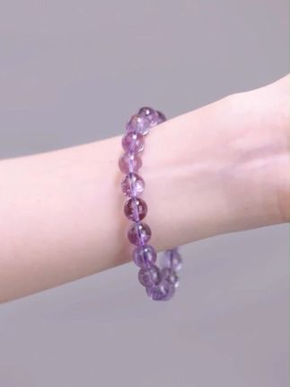 天然紫水晶手链手串女款紫水晶时尚百搭天然水晶手链水晶手饰手串#天然水晶 #紫水晶 #仙女必备 #招财 #转运