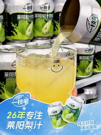 这个冰一下真的巨好喝!就是这个一枝笔家的莱阳梨汁,开罐即饮真的太方便了!#果汁 #好喝不贵 #超方便 #莱阳梨汁