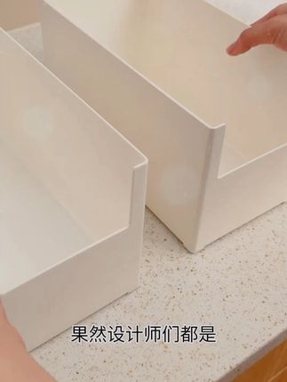 果然搞设计的都这么沉默寡言,橱柜还得用直角收纳盒 #收纳整理  #厨房好物  #居家好物  #懒角落直角收纳盒  #懒角落