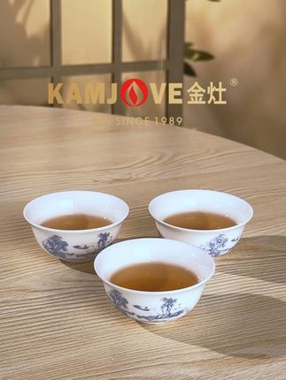 金灶新品手绘青花茶杯!好东西当然要一起分享~ #茶具好物推荐 #茶器之美 #金灶