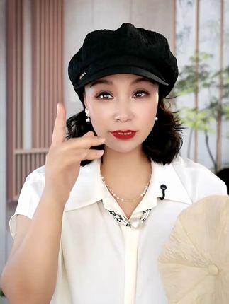 时尚韩版女士夏季新款百搭帽子气质鸭舌韩版小香风均码八角贝雷帽#贝雷帽 #八角帽 #帽子