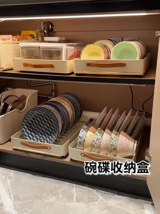 NANA碗碟收纳架免打孔碗碟沥水架抽屉双层厨房置物架拉篮沥水架#干货分享#好物推荐#618好物节 #自用好物#推荐购买