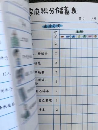 和孩子一起遵守约定,一起养成好习惯 #家庭积分本 #育儿 #家庭教育 #趣味学习 #养成好习惯
