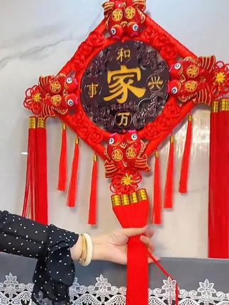 桃木中国结三件套太喜庆了#桃木中国结 #美观实用 #中国结 #软装搭配 #实用分享