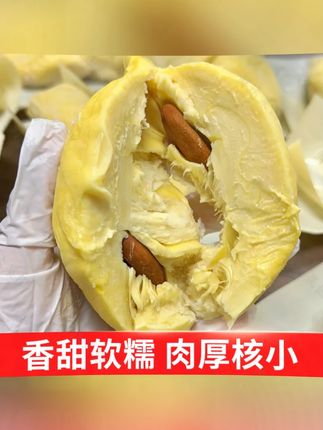 #郝邵文 推荐 去壳榴莲果肉 【新货保甜糯】XD泰国金枕去壳榴莲果肉(纯肉有核含包装300g/盒)o#金枕榴莲 #软糯香甜 #口感特别好 #超好吃 真正的泰国树上熟金枕榴莲!也太软糯香甜了哇!