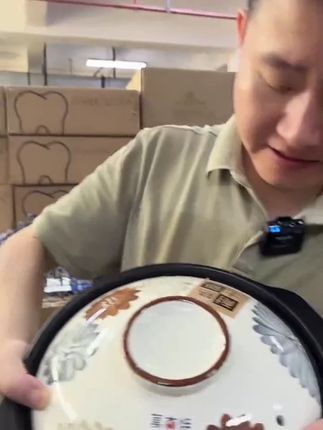 砂锅炖汤煲仔饭釉下彩陶瓷三彩菊土锅【容量3L内径26公分】#砂锅 #土锅 #手工砂锅 #陶瓷土锅 #釉下彩