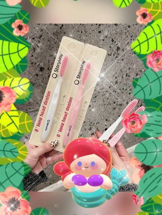 #宽头牙刷 #草莓牙刷 #软毛牙刷 #敏感牙专用 #情侣牙刷 Dola 草莓白巧长头牙刷大刷头护理型柔软敏感牙专用宽头牙刷情侣